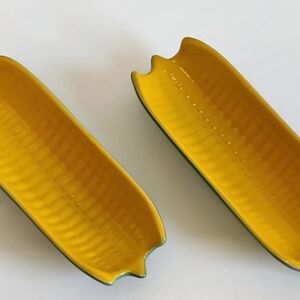 SOLD!   2 Sweet Corn / Corn on the Cob Dishes NEW Le Creuset LAST SET!
